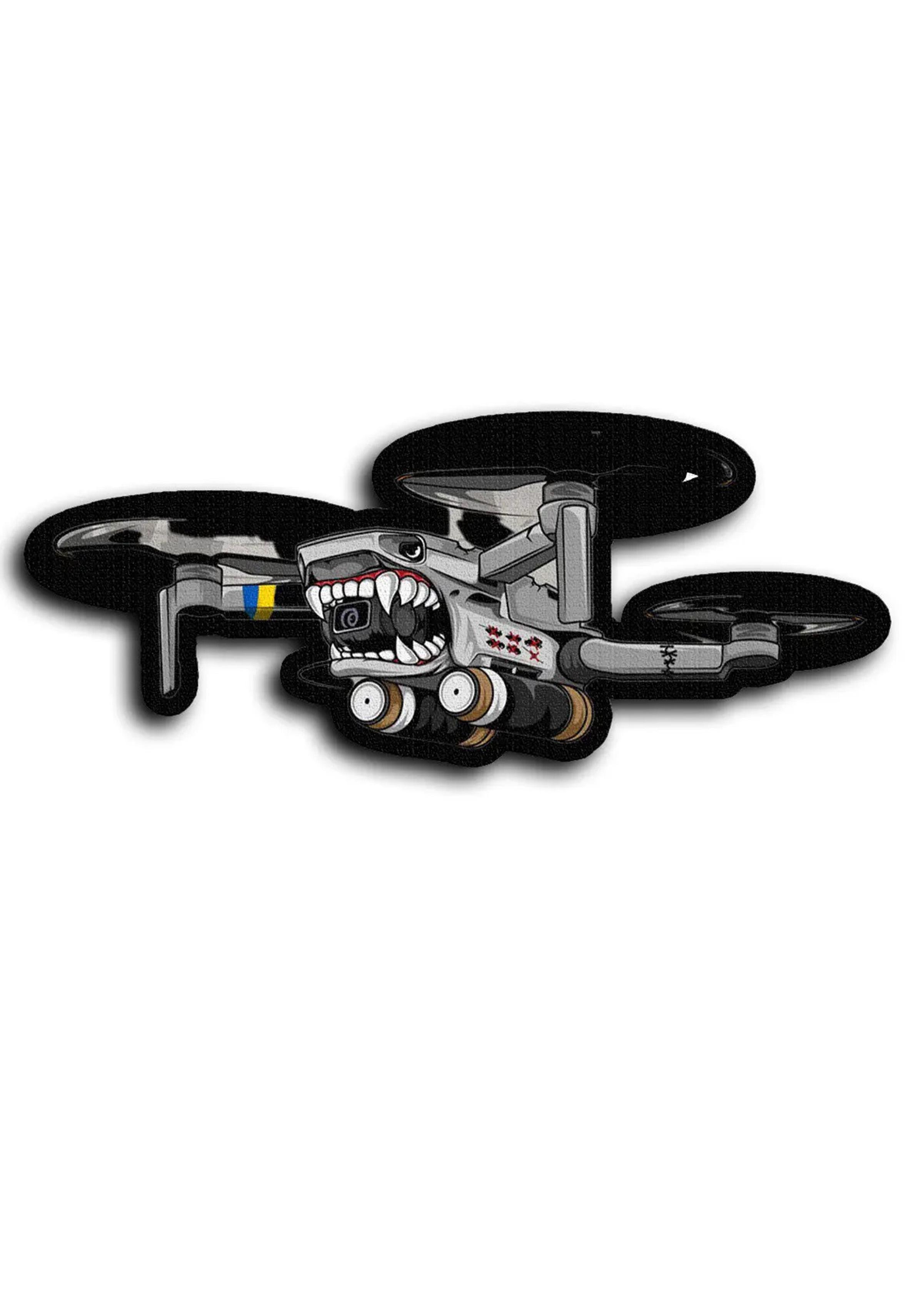 Шеврон-нашивка Дрон-Акула на липучке (DRONS8)
