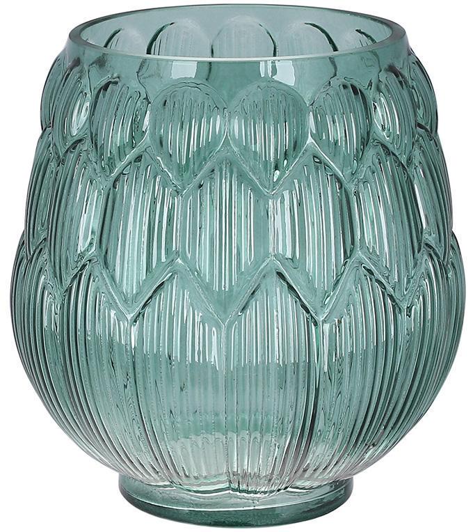Ваза декоративная Ancient Glass Артишок 14х16 см Зеленый