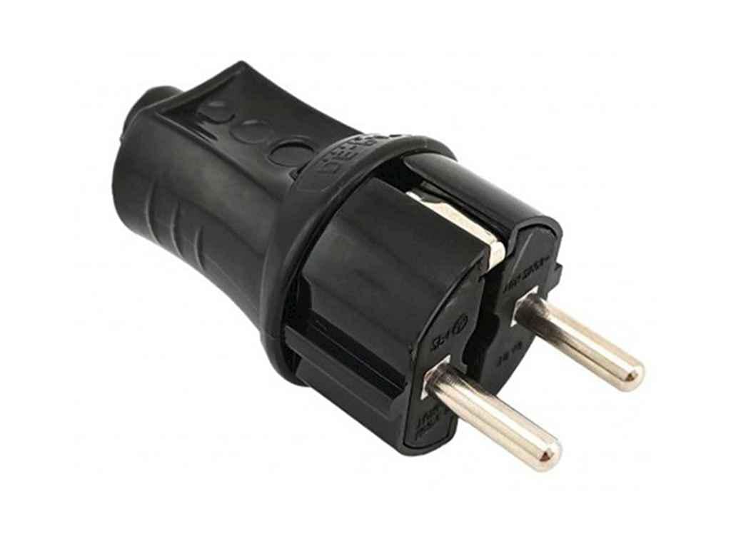 Вилка DE-PA 11116 із заземленням Чорний (499745) Вилка DE-PA 11116 із заземленням Чорний (499745)