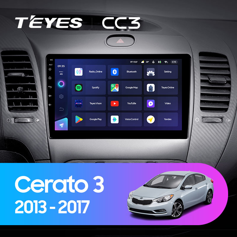 Автомагнитола штатная Teyes для Kia Cerato 3 2013-2017 Android CC3 4+64G Wi-Fi вариант С (1464855063) - фото 3