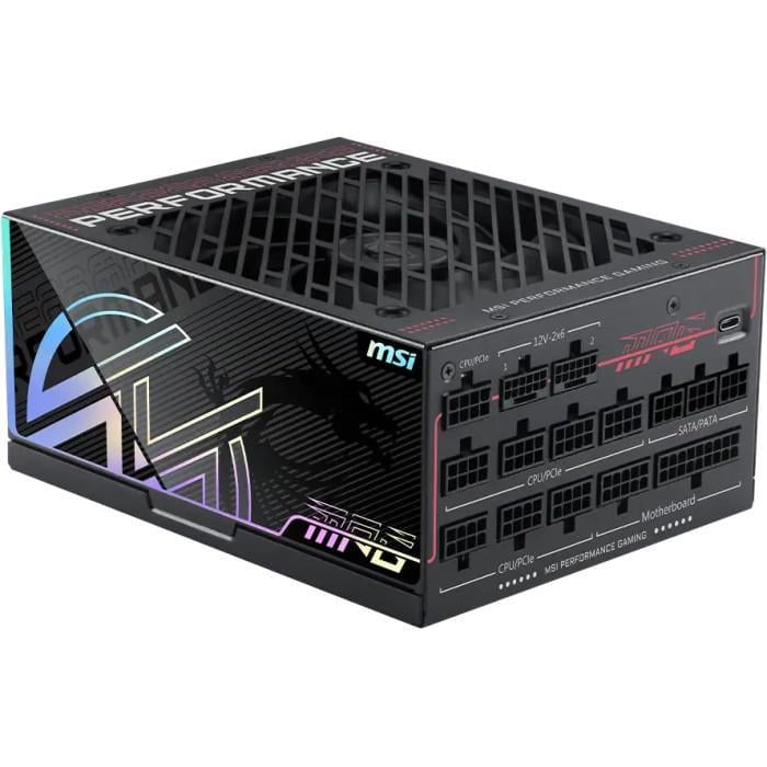 Блок питания модульный MSI MPG Ai1600TS PCIE5 ATX 3.1 1600W с вентилятором 135 мм 80+ Titanium Black (36944035) Блок питания модульный MSI MPG Ai1600TS PCIE5 ATX 3.1 1600W с вентилятором 135 мм 80+ Titanium Black (36944035)