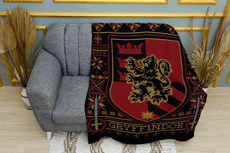 Плед плюшевый Gryffindor New Year Spirit однослойный 150х210 см (114496-1)