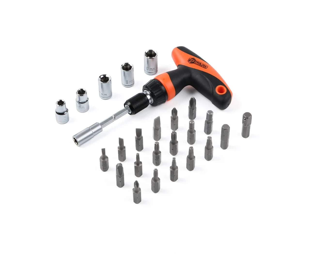 Отвертка с Т-образной ручкой/реверсом/сменными насадками 26 шт. (27558198) - фото 2 Отвертка с Т-образной ручкой/реверсом/сменными насадками 26 шт. (27558198) - фото 2