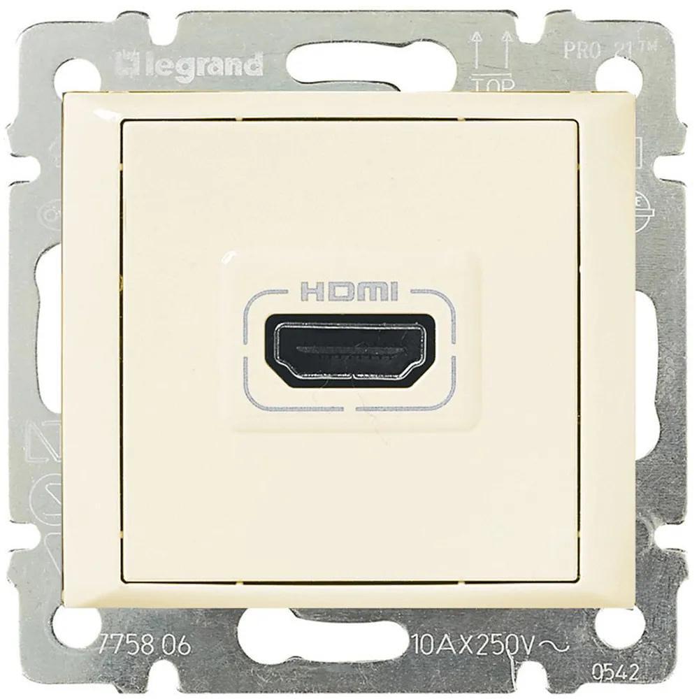 Розетка одинарная Legrand Valena HDMI Слоновая кость (774185)