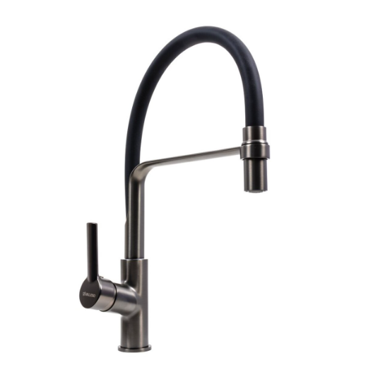 Смеситель кухонный Valeso PVD гибкий Черный (BQ566) Смеситель кухонный Valeso PVD гибкий Черный (BQ566)