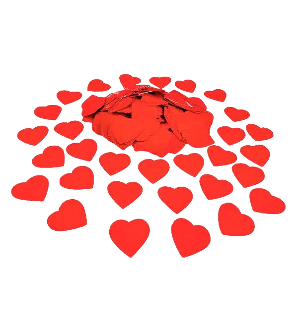 Конфетти метафан Сердце 50 г 4 см Красный матовый (1353879)