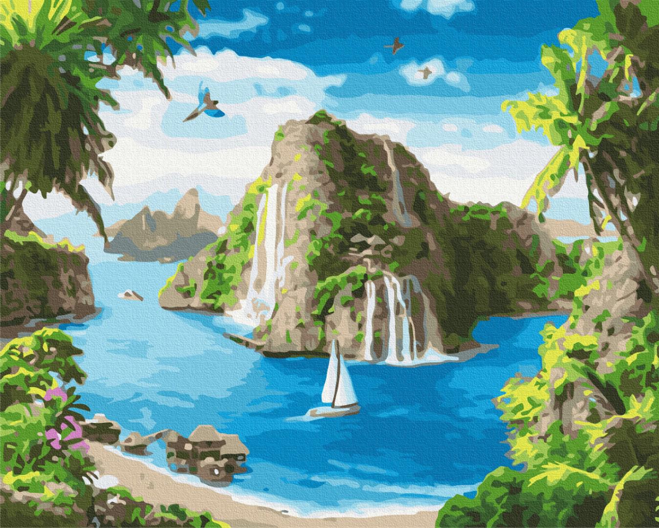 Картина по номерам Brushme Тропическая гавань 48x60 см (BS34675L)