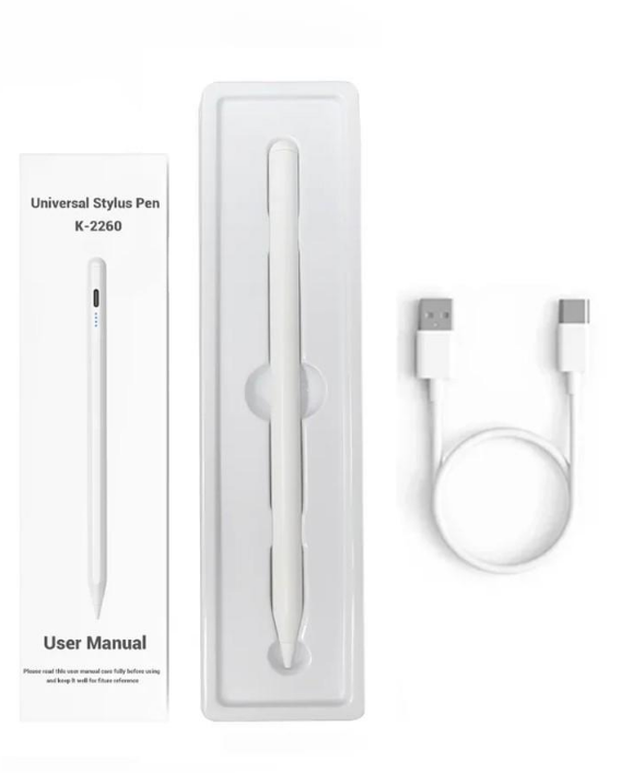 Стилус активный K2260 для Android/iOS/Windows смартфонов/планшетов Белый (180991)
