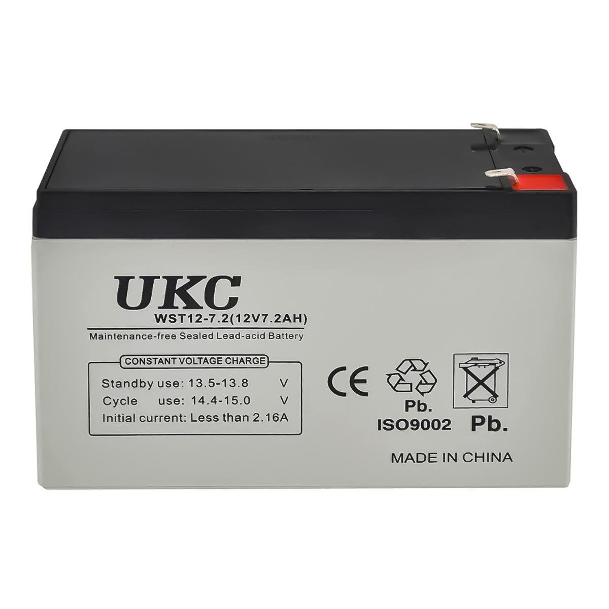 Аккумуляторная батарея agm Battery UKC WST-7.2 12 V 7,2 Ah Серый (1009043-Black) - фото 3