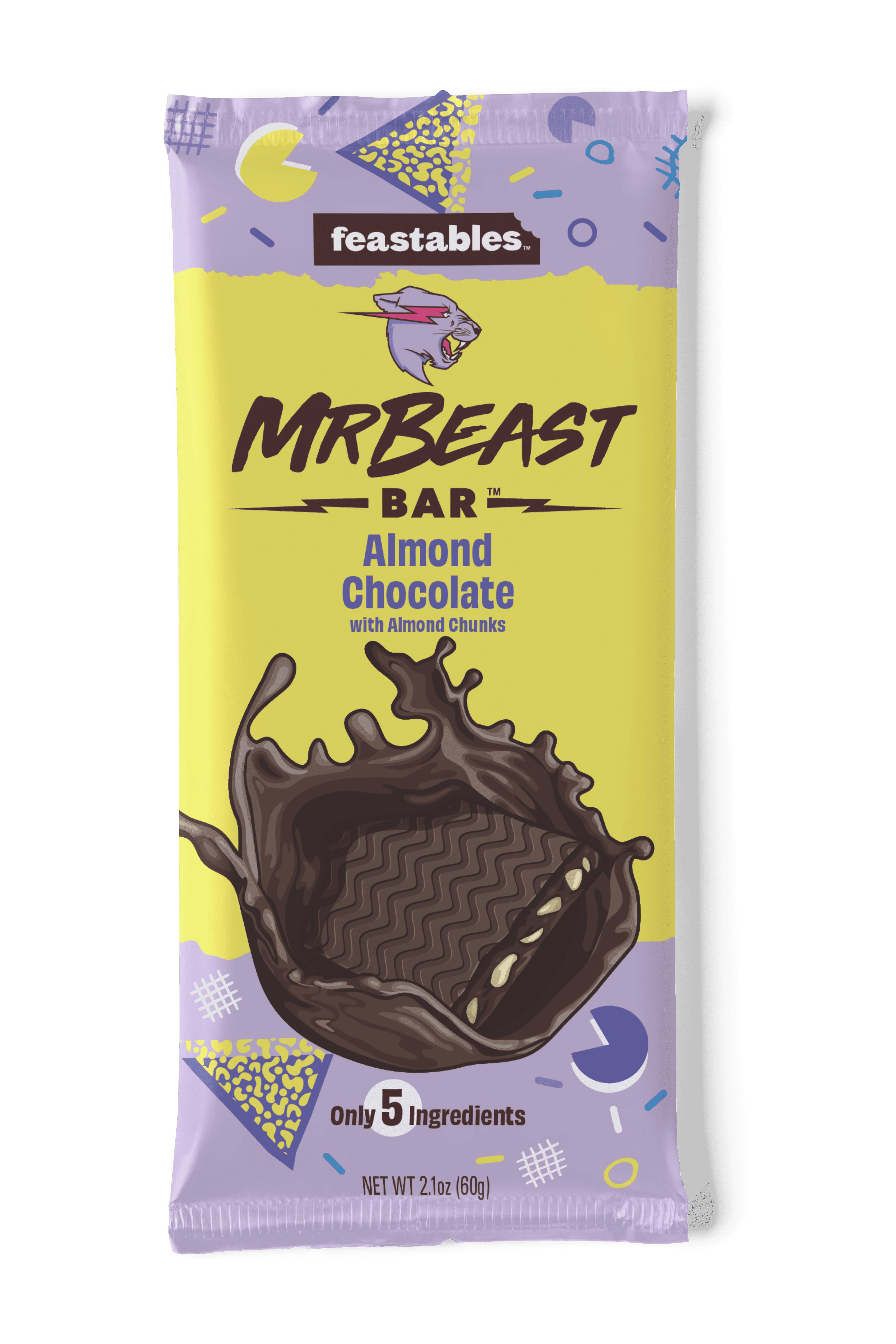 Шоколад Feastables MrBeast mandle chocolate bar with amond chunks 60 г (fvdsfasd)