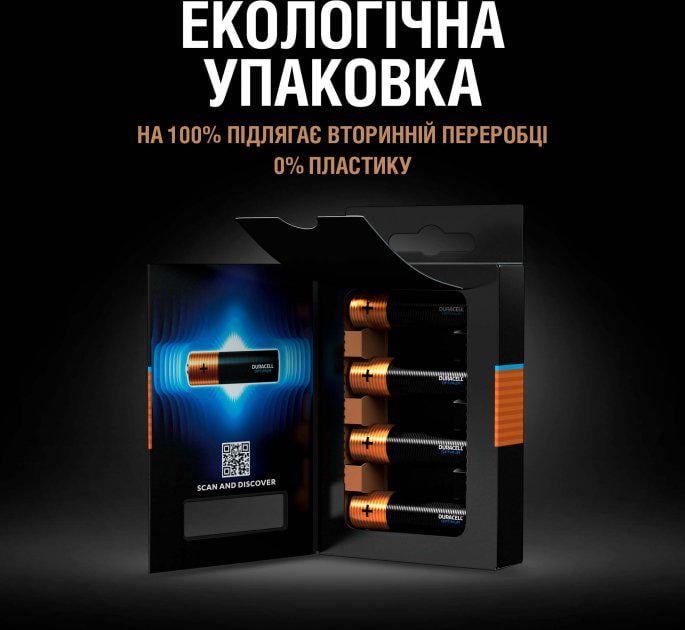 Батарейки лужні Duracell AA LR06 MN1500 OPTIMUM 8 шт. (57000) - фото 3