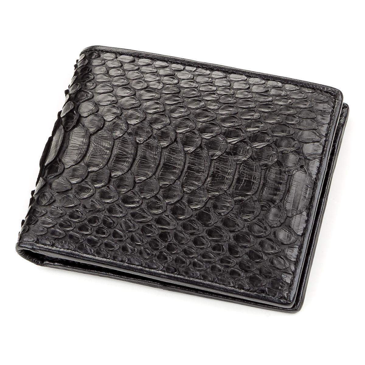 Портмоне Ekzotic Leather из натуральной кожи питона Черный