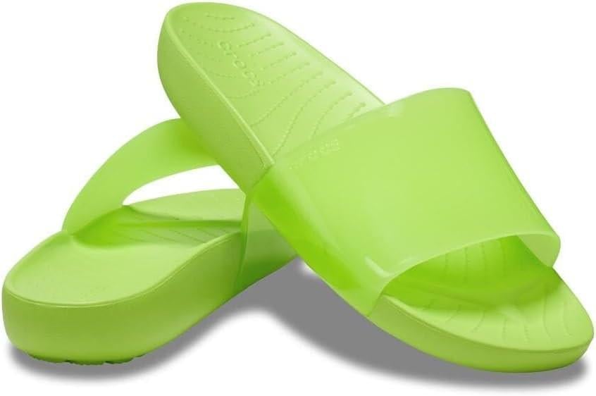 Шльопанці жіночі Crocs Slide Splash Limeade р. 41-42 Салатовий (27604)
