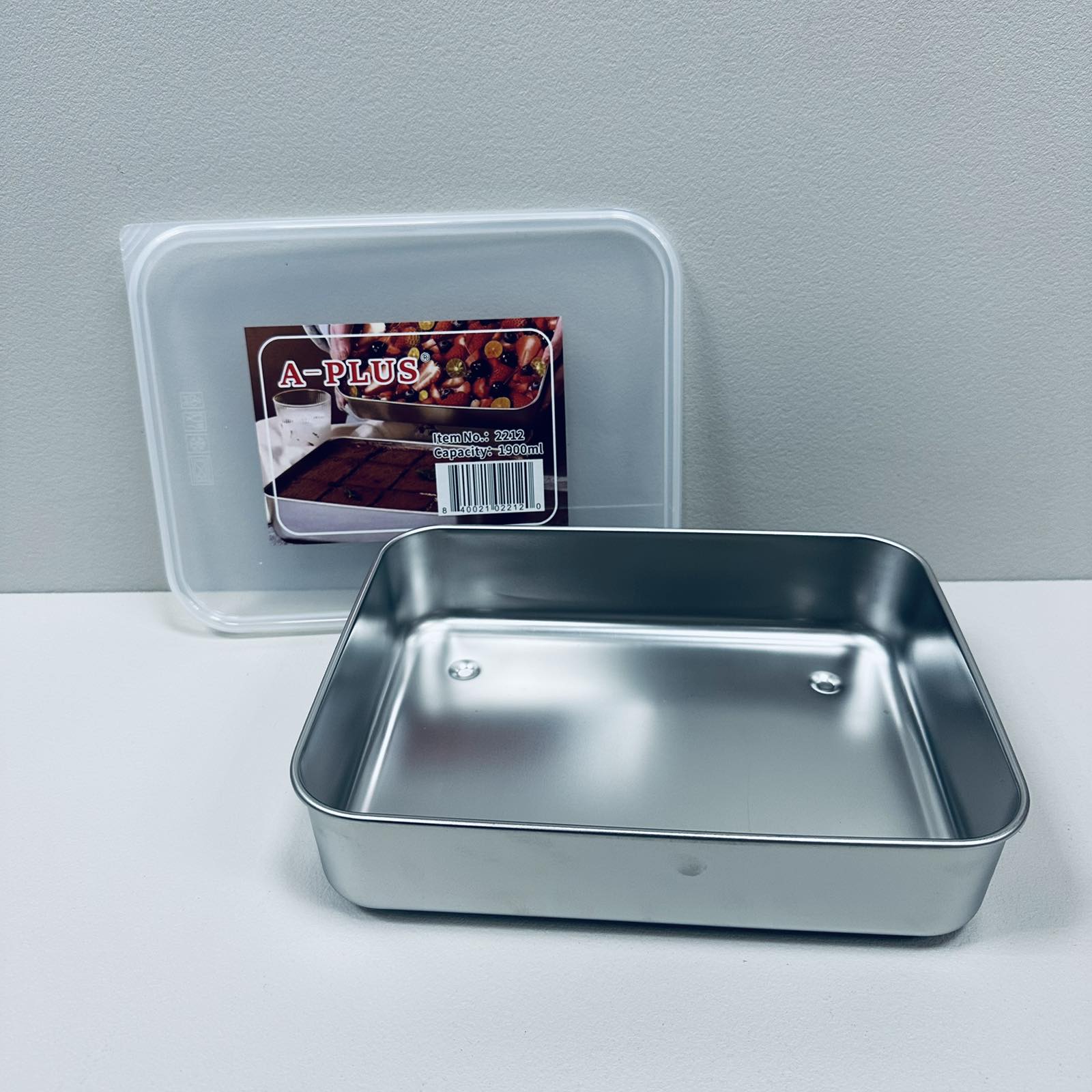 Лоток с крышкой A-Plus 2212 из нержавеющей стали 1900 мл 24,5х19х5,5 см Стальной (23583) - фото 2 Лоток с крышкой A-Plus 2212 из нержавеющей стали 1900 мл 24,5х19х5,5 см Стальной (23583) - фото 2