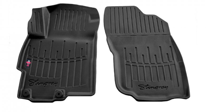 Коврики резиновые Stingray для Mitsubishi Lancer X 2007-2015 с бортом 2 шт. (5013062)