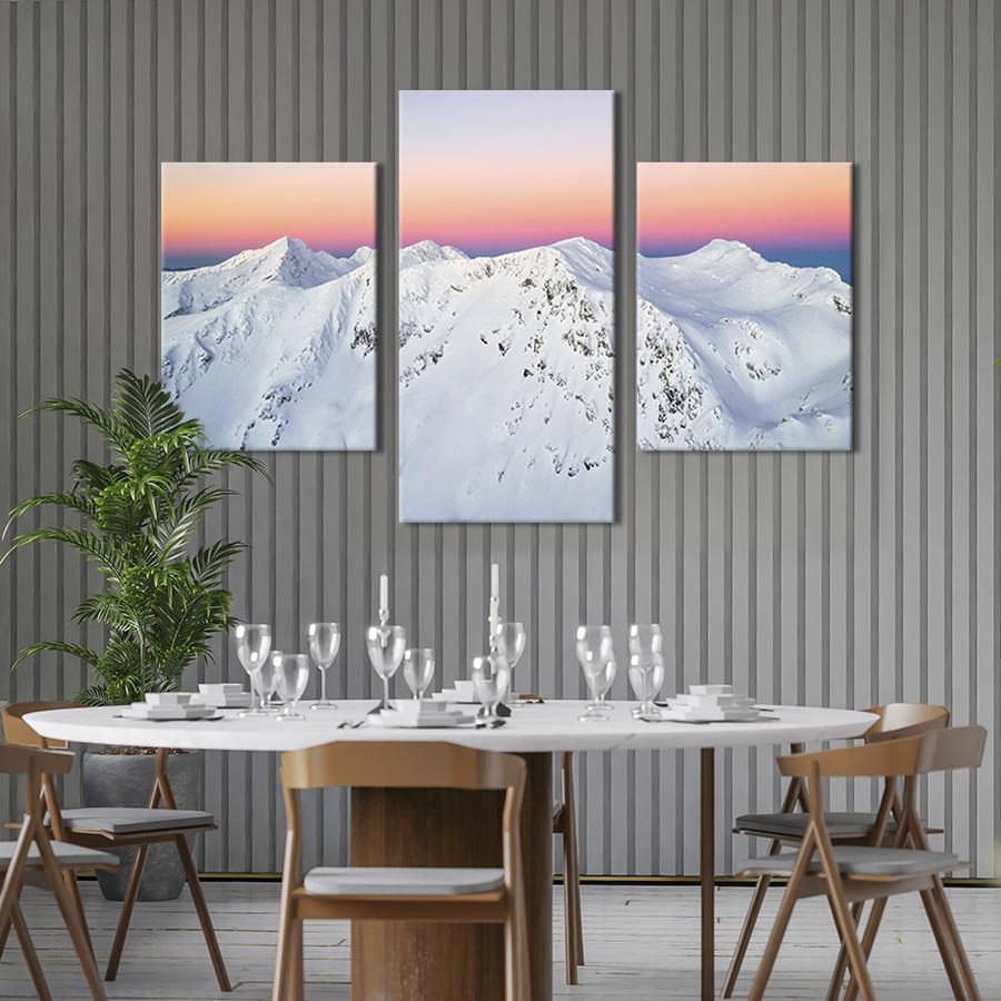 Модульная картина на холсте Триптих Утро в Карпатах 66x40 см (635-32)