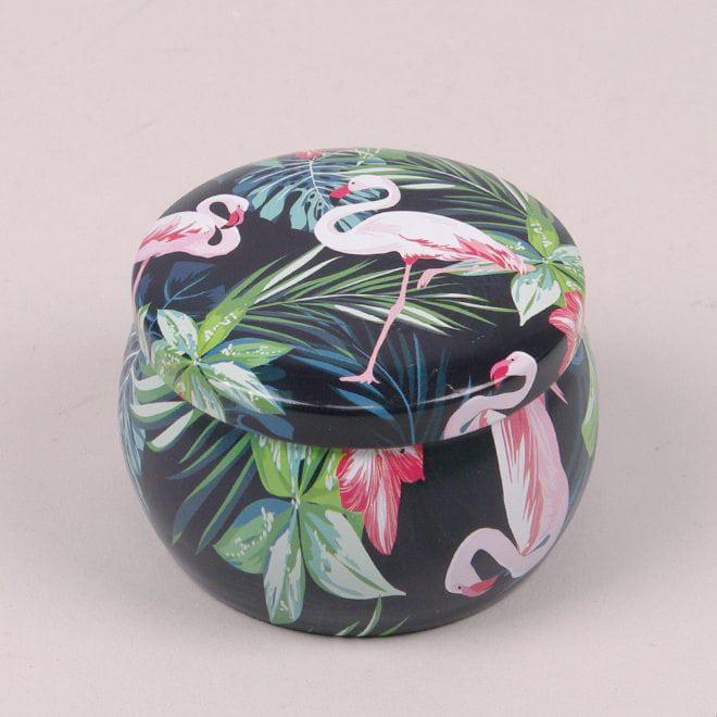 Коробочка металлическая Flora Фламинго для хранения мелочей (25261)