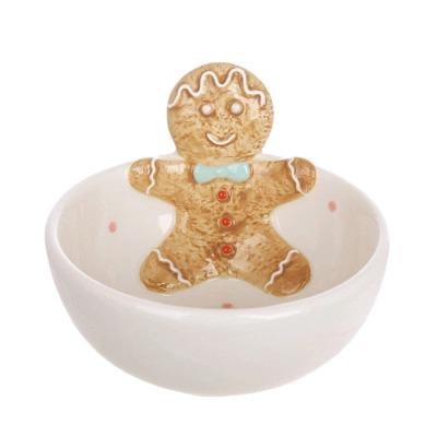 Керамическая пиала Пряничный человечек 320 мл Белый (33859)