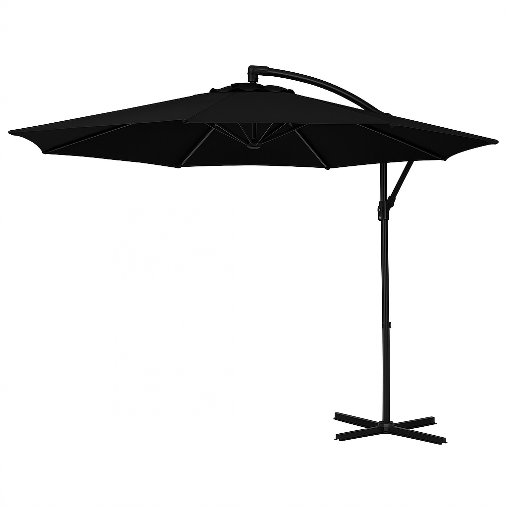 Садова парасолька WCG з поліестеру 160G сталевою рамою регульований кут нахилу з чохлом 3 м Чорний (W-7011BL1) - фото 4 Садова парасолька WCG з поліестеру 160G сталевою рамою регульований кут нахилу з чохлом 3 м Чорний (W-7011BL1) - фото 4