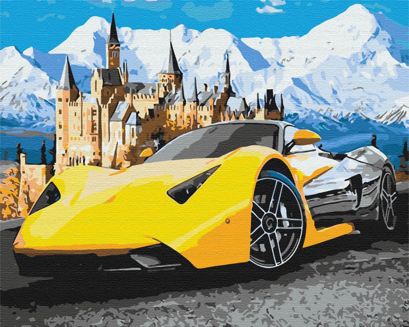 Картина за номерами Brushme Lamborghini у замку 40х50 см (BS28723) - фото 1