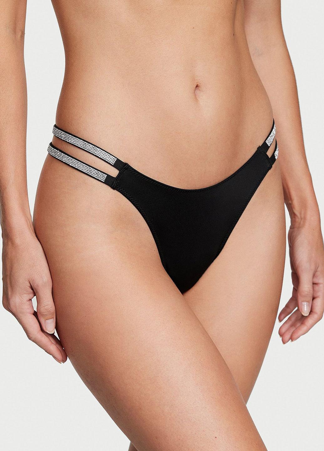 Трусики со стразами Victoria's Secret Very Sexy XS Черный (704000904506QB4XS)