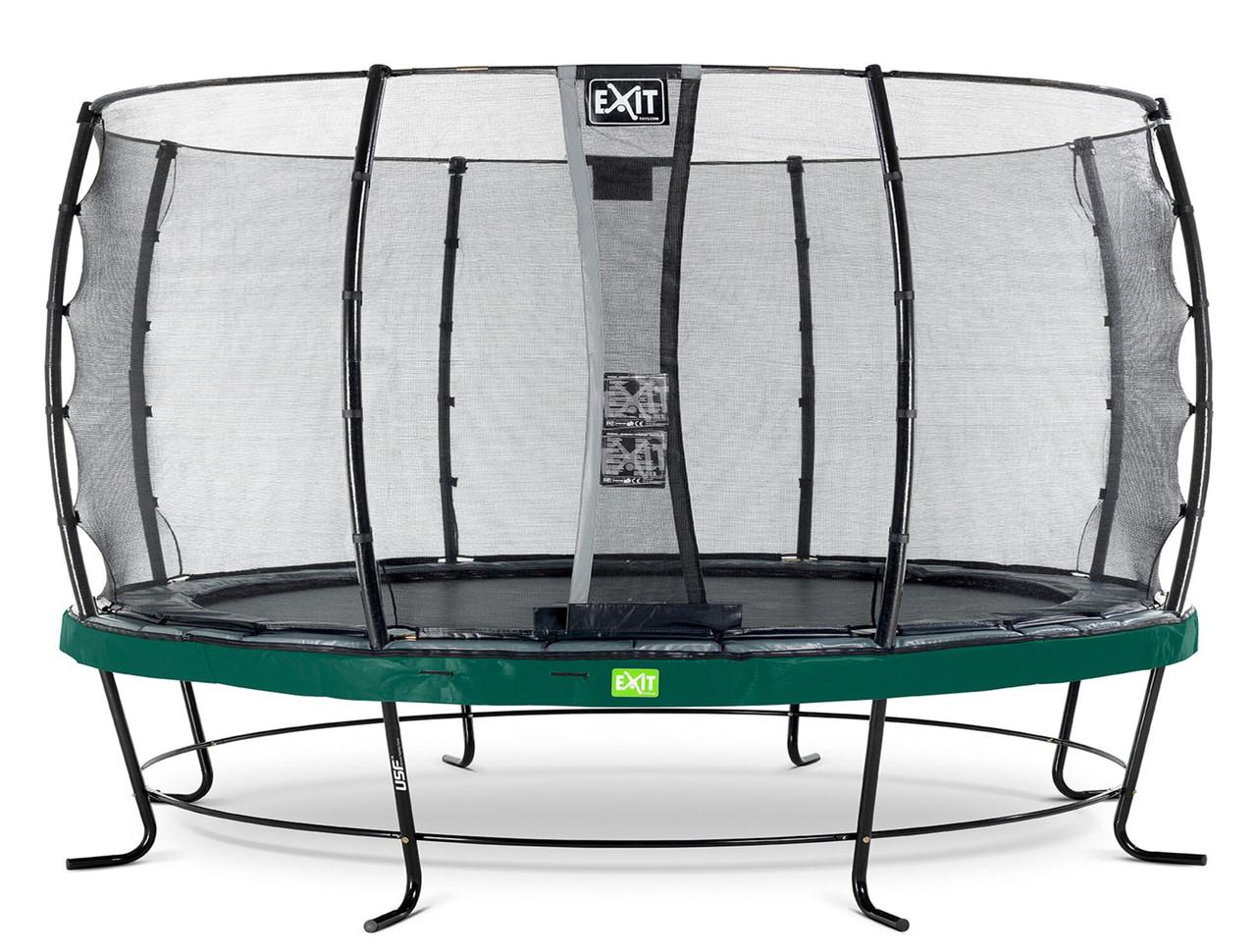 Батут c защитной сеткой Exit Elegant 427 cм Зеленый