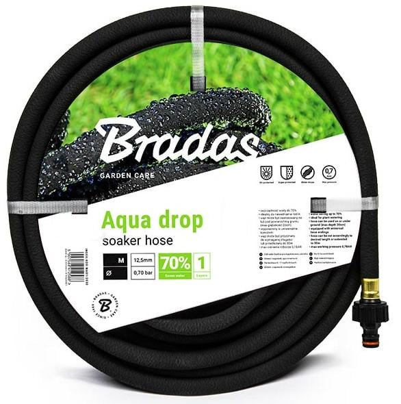 Шланг ирригационный Bradas AQUA-DROP 1/2" 20 м (WAD1/2020) - фото 1