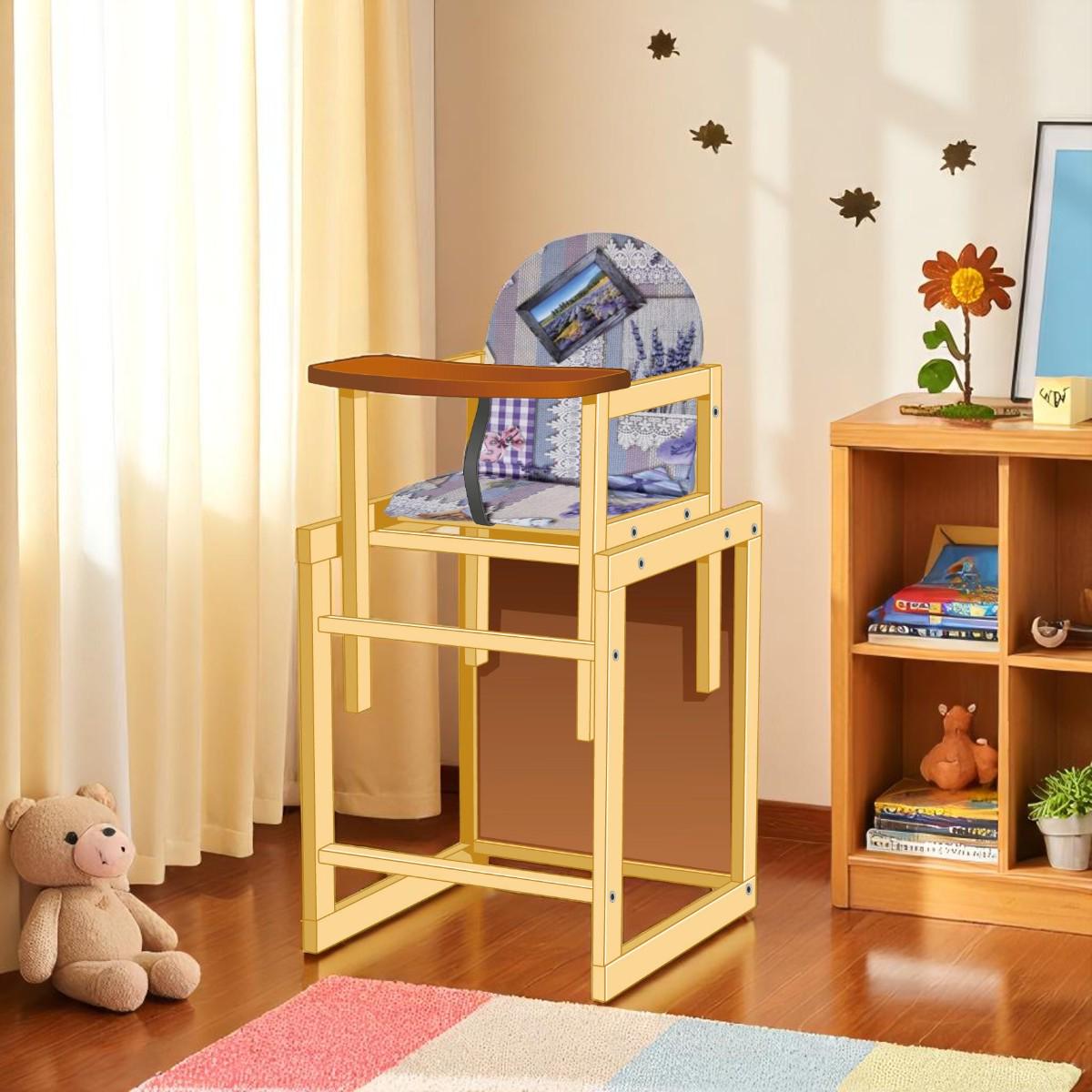 Стільчик для годування Мася Абстракція серця Фіолетовий (№1121) - фото 3 Стільчик для годування Мася Абстракція серця Фіолетовий (№1121) - фото 3