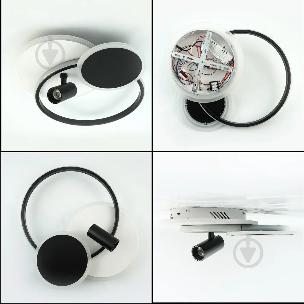 Люстра светодиодная ESLLSE ECLIPSE 3R LR с пультом 75 Вт 480х425х130 мм Черно-белый (10441) - фото 7