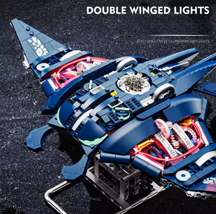 Конструктор механический двухсторонний MJI рыба Скат Devilfish 966 деталей - фото 8 Конструктор механический двухсторонний MJI рыба Скат Devilfish 966 деталей - фото 8