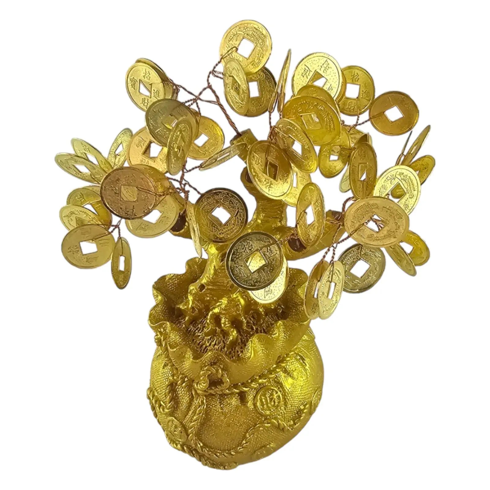 Денежное дерево в мешке богатства 18х16,5х11,5 см (35184)