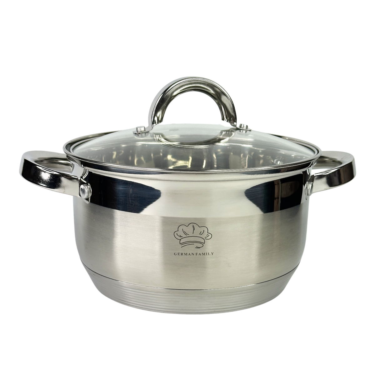 Каструля з кришкою German Family GG-490 із нержавіючої сталі 3,5 л (17919878)