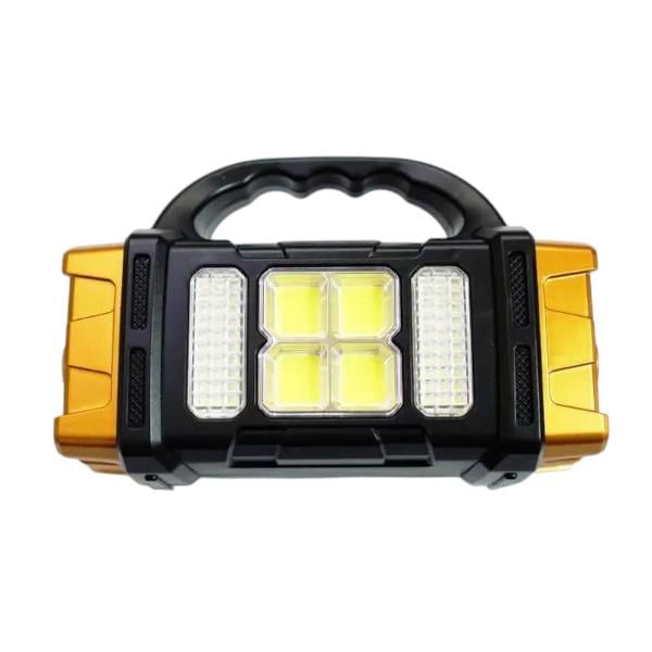 Фонарь на солнечной батарее с LED-светом и USB-зарядкой Золотистый (HB-2678)