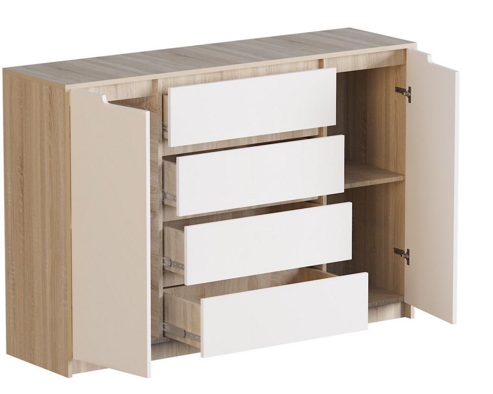 Комод для дома Эверест 140х38х97 см Белый (DTM-2005) - фото 4 Комод для дома Эверест 140х38х97 см Белый (DTM-2005) - фото 4