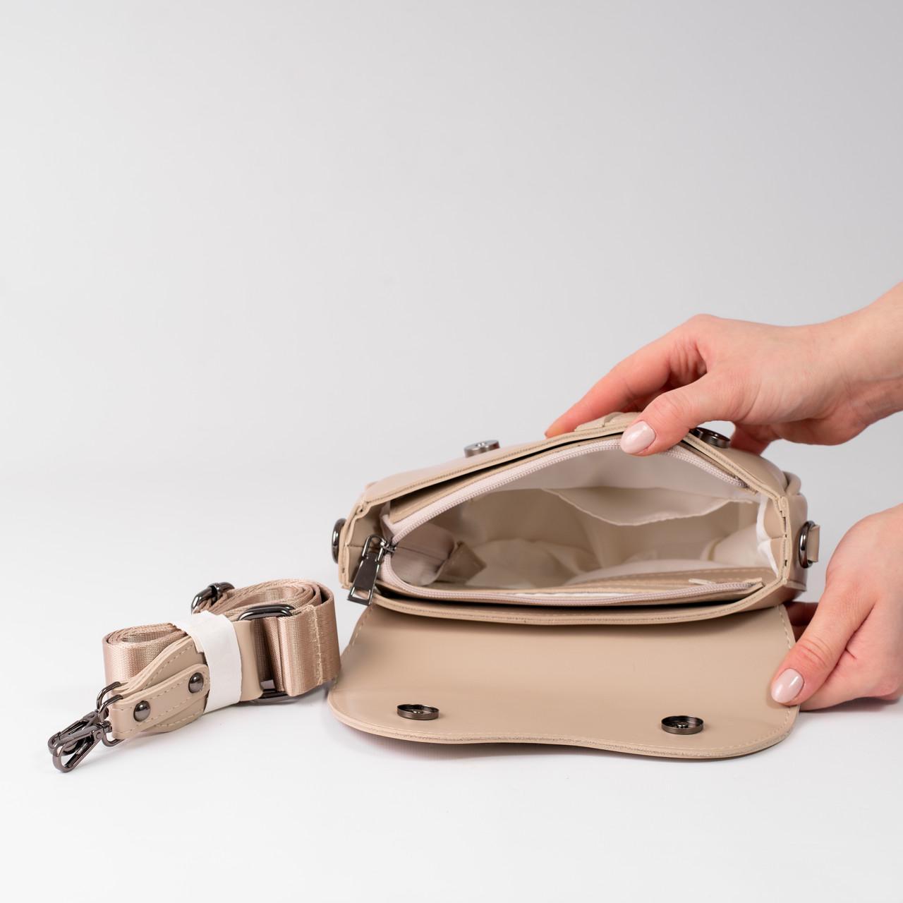 Сумка жіноча крос-боді XENIA № 25-24 Бежевий - фото 3 Сумка жіноча крос-боді XENIA № 25-24 Бежевий - фото 3