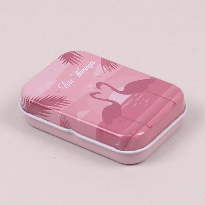 Коробочка металлическая Flora Фламинго для хранения мелочей (25273)