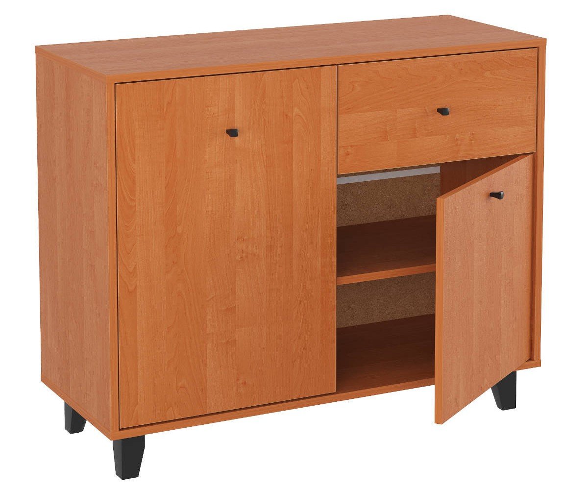 Комод Компанит Комод 21 с дверками и ящиком 100х40х82 см Ольха (15338) Комод Компанит Комод 21 с дверками и ящиком 100х40х82 см Ольха (15338)