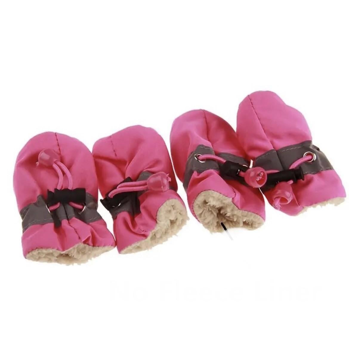 Обувь для собак с мехом мешочки р. 2 Pink (5346)