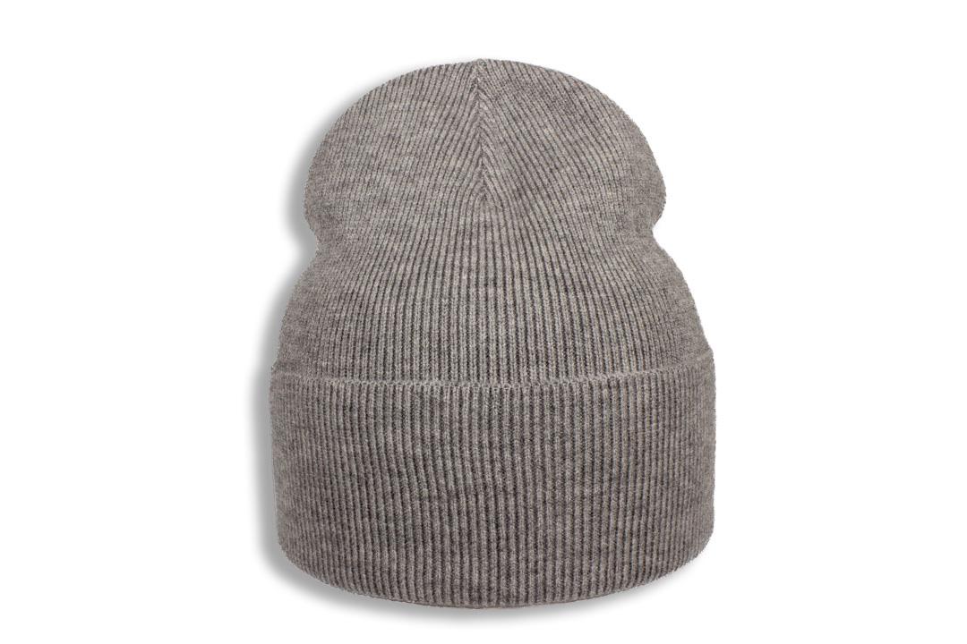 Шапка молодіжна біні Apex Елсі з відворотом кашемірова без підкладки Світло-сірий (282045) - фото 1 Шапка молодіжна біні Apex Елсі з відворотом кашемірова без підкладки Світло-сірий (282045) - фото 1