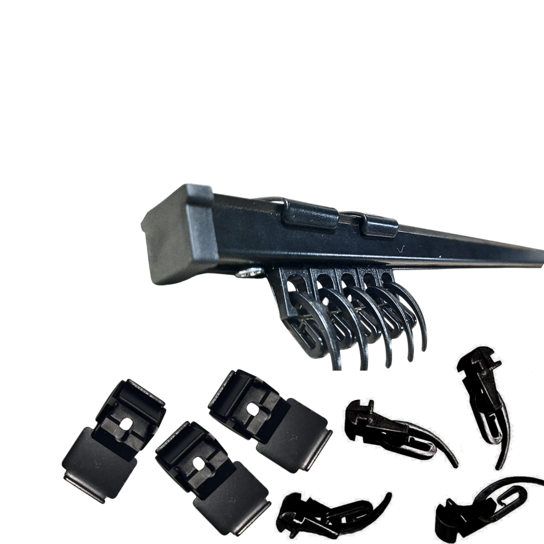 Карниз потолочный для штор KS EURO CONCEPT в сборе со смартами 1,0 м Черный