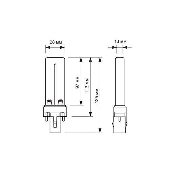 Лампа бактерицидна Osram HNS S 7 W G23 - фото 3