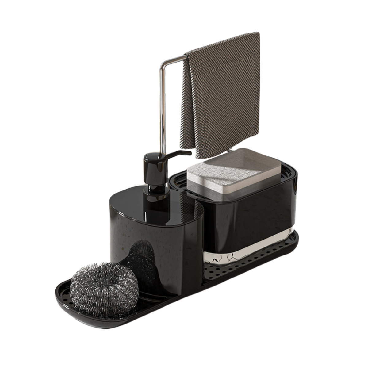 Набор для мытья посуды 5в1 Черный (AND1670) Набор для мытья посуды 5в1 Черный (AND1670)