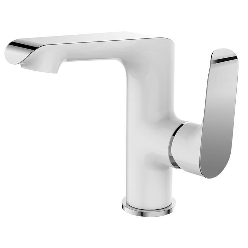 Смеситель Laveo ALEA для умывальника с изливом L Белый/Хром (BLE_625D)