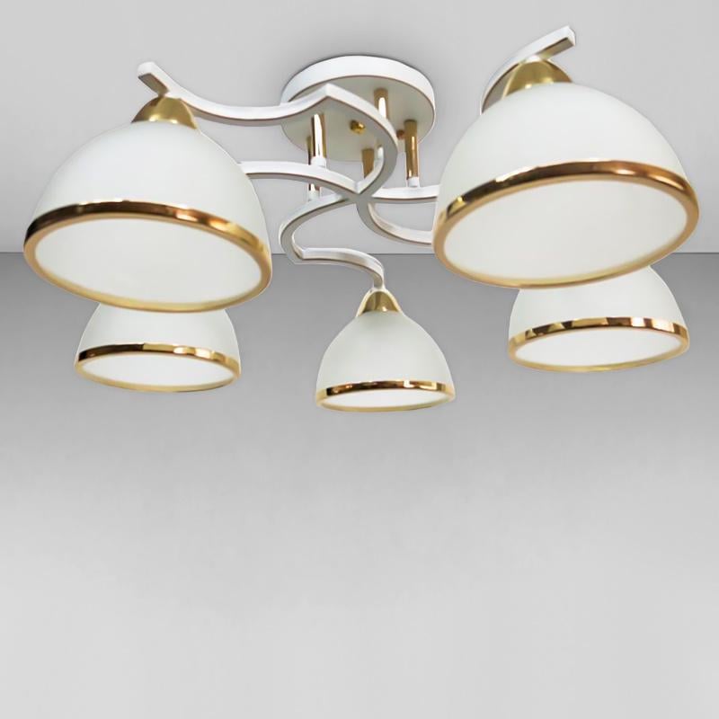 Люстра потолочная Light House SH-18236/5A 600х600х240 мм Белый/Золотой