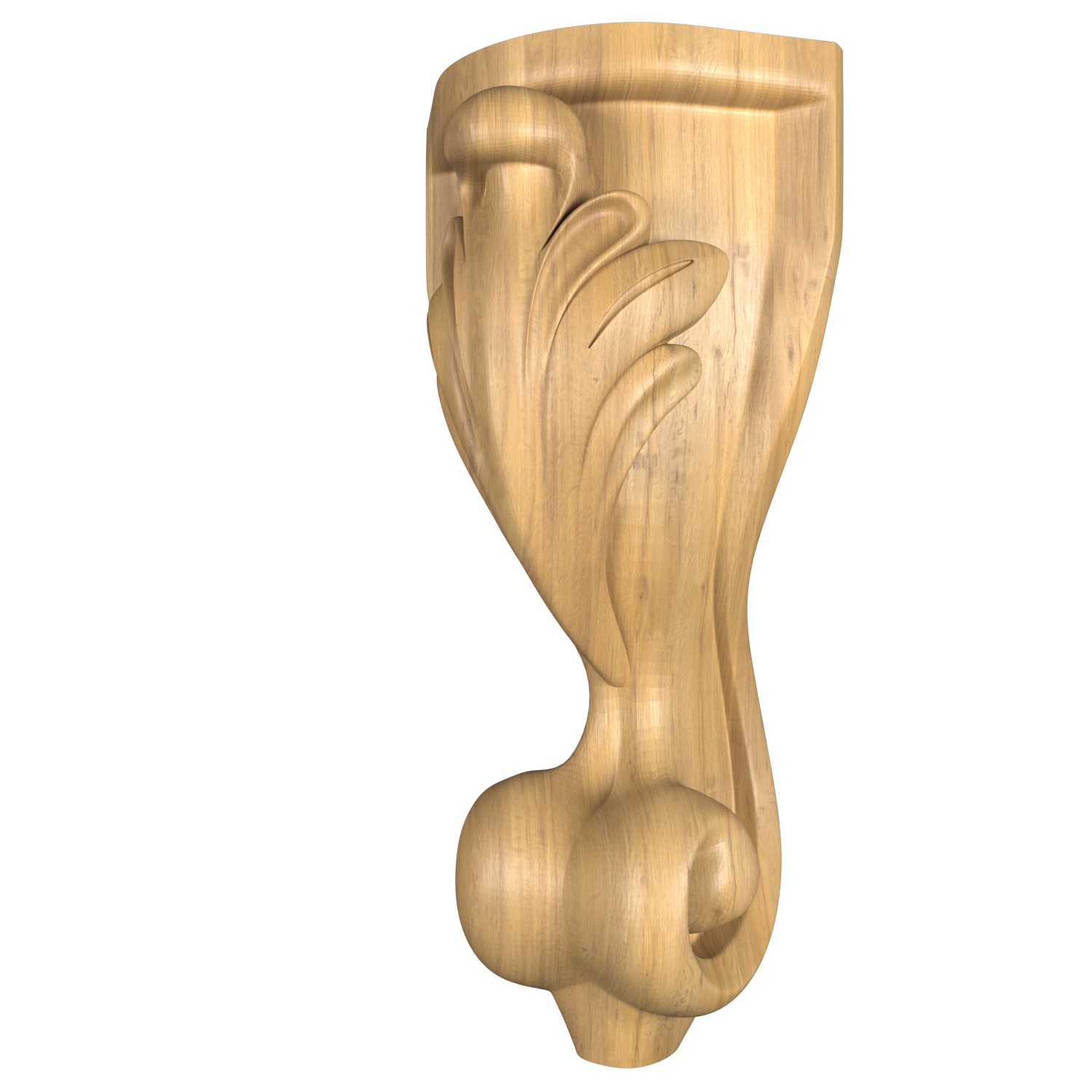 Ніжка для меблів дерев'яна N150-27 з різьбленням Дуб Ясень (25590888)