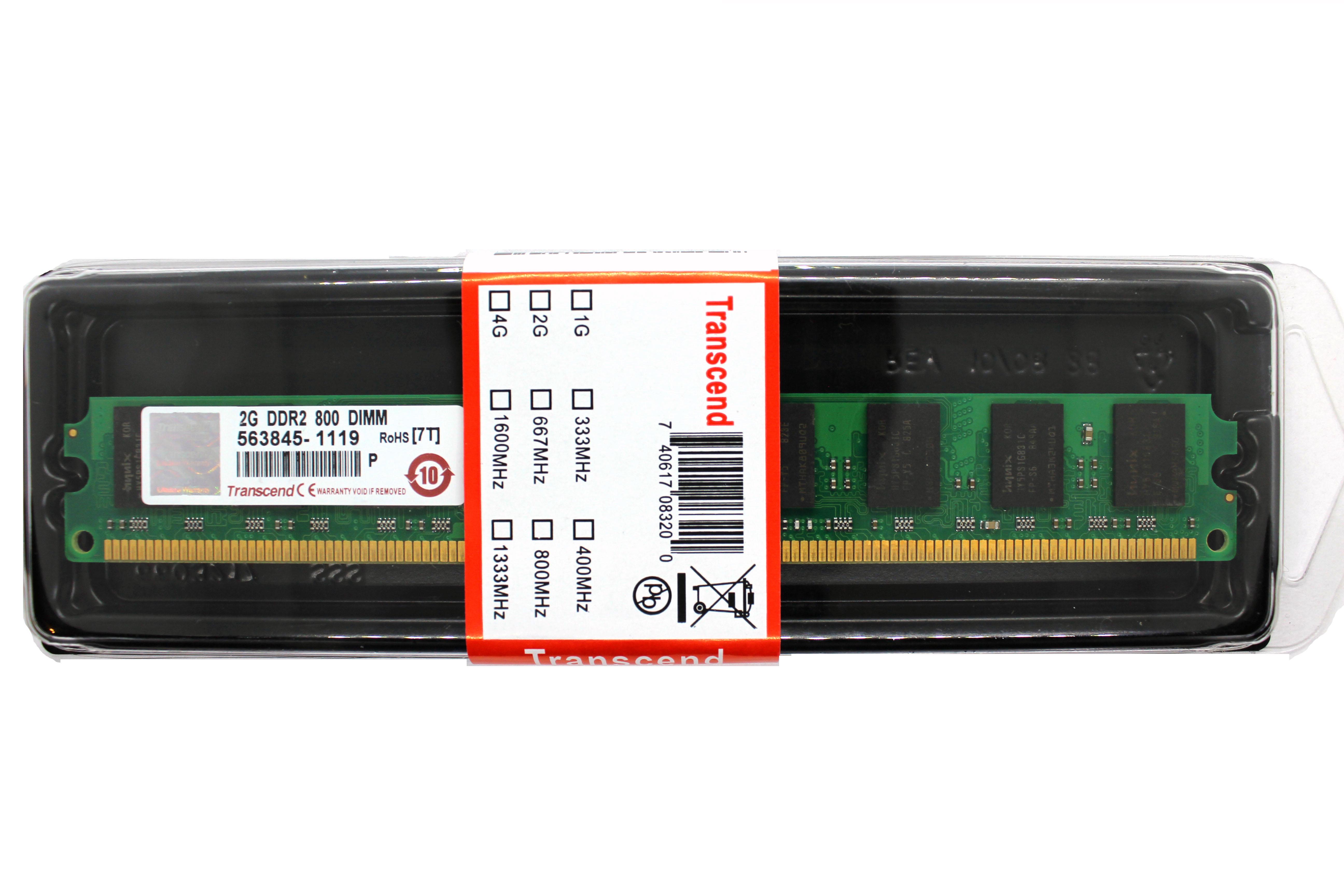 Оперативна пам'ять Transcend JetRam DDR2-800 2048 Мб PC2-6400 (JM800QLU-2G)