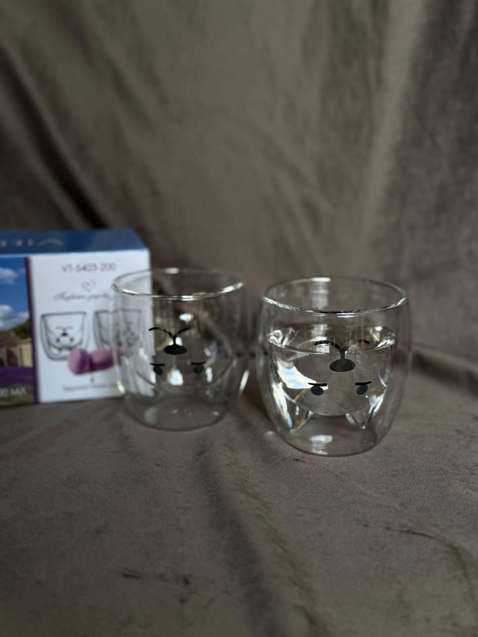 Набір низьких склянок з подвійним дном Vittora Animals боросилікатне скло 200 мл 2 шт. Прозорий (VT-5403-200) - фото 2 Набір низьких склянок з подвійним дном Vittora Animals боросилікатне скло 200 мл 2 шт. Прозорий (VT-5403-200) - фото 2