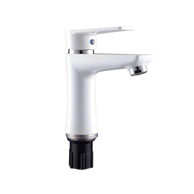 Змішувач для умивальника SLAT SLT-A001W Білий/Хром