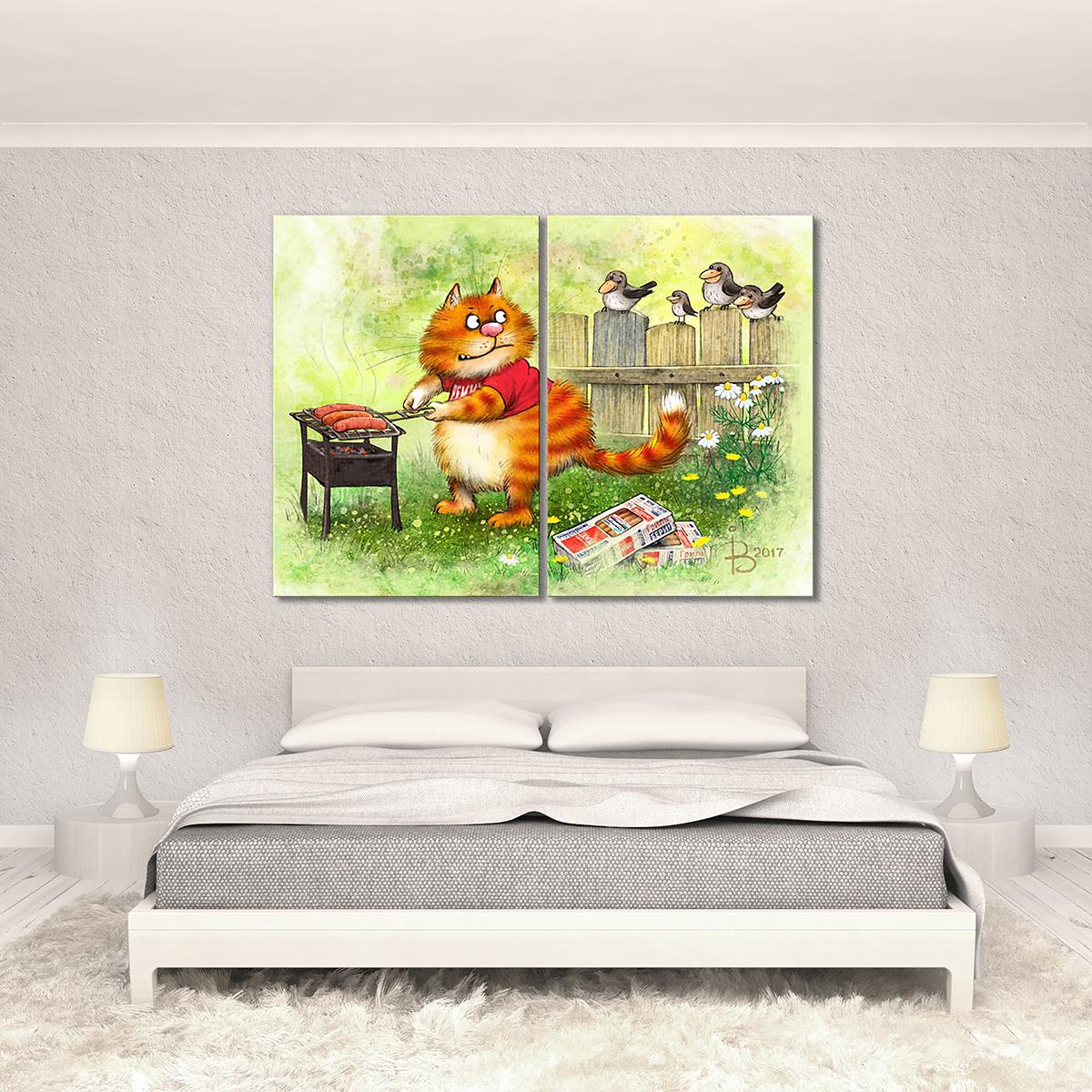 Модульная картина Майский шашлычок 2 модуля 60x90 см