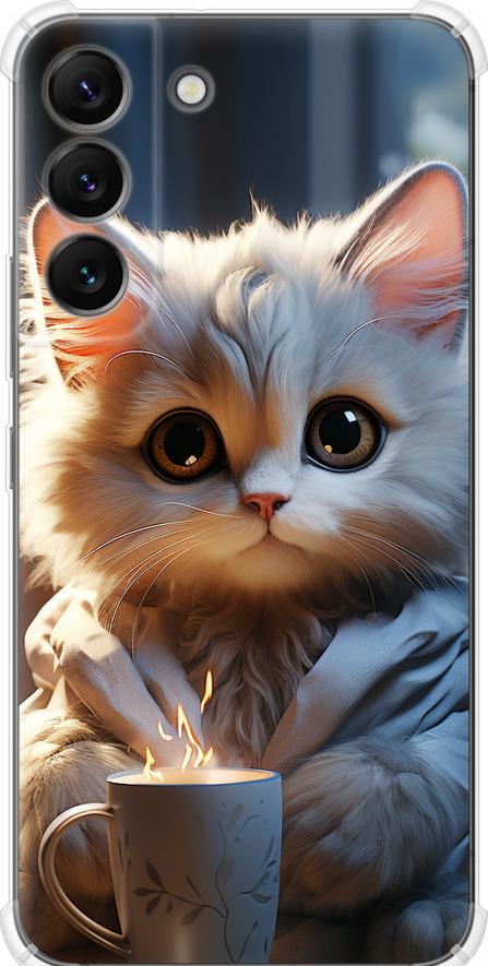Чехол на Samsung Galaxy S22 White cat (5646sp-2494-42517)